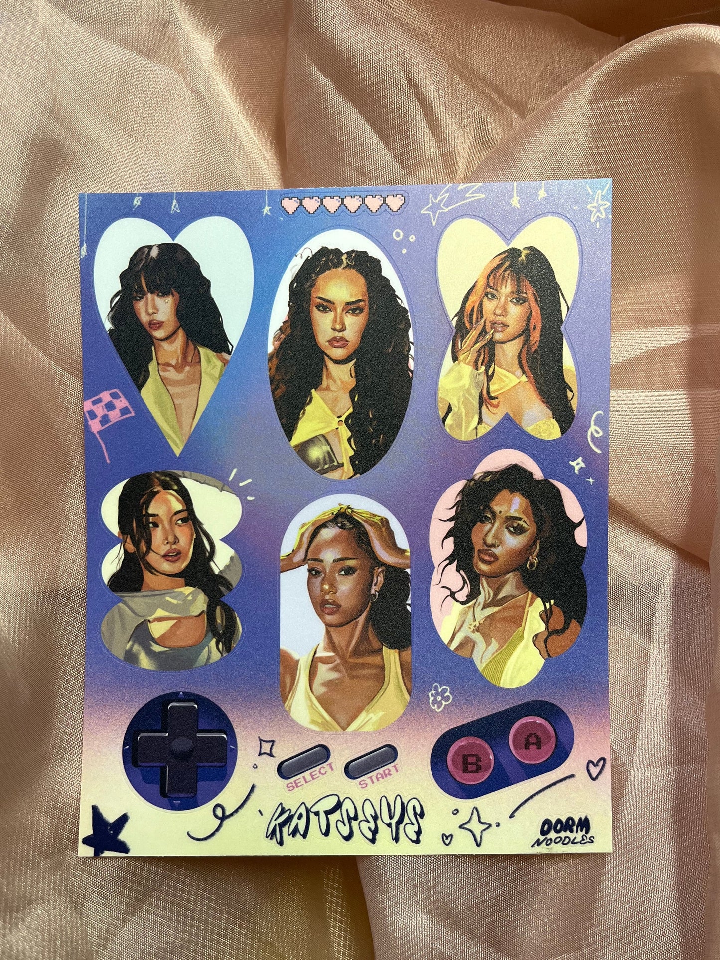 KATSEYE-inspired Sticker Sheet (Pop Star Summer Mini-Collection)