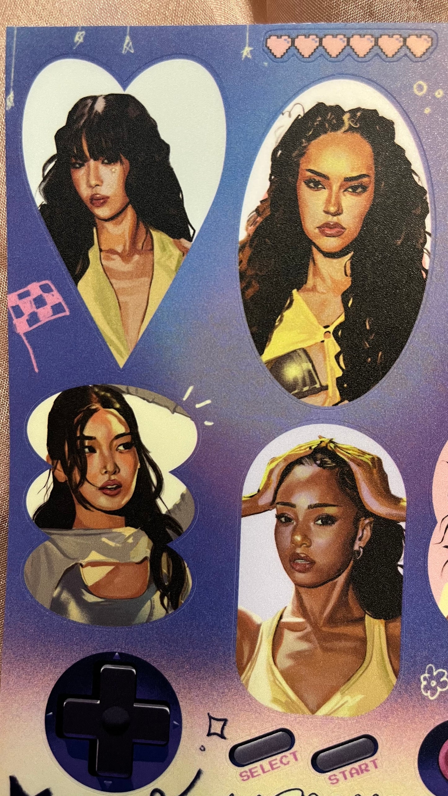 KATSEYE-inspired Sticker Sheet (Pop Star Summer Mini-Collection)