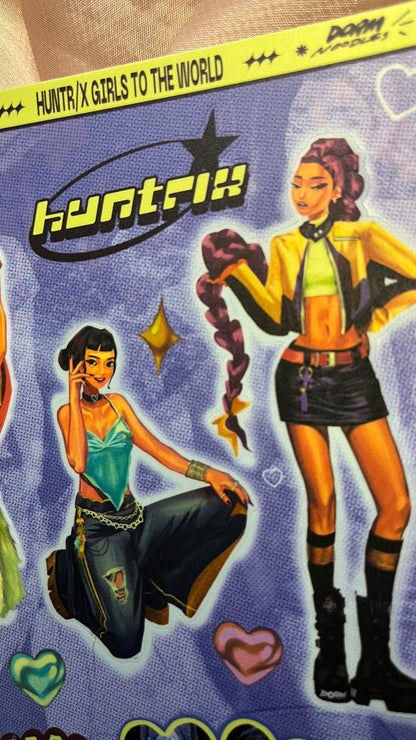 HUNTRIX Sticker Sheet (Pop Star Summer Mini-Collection)