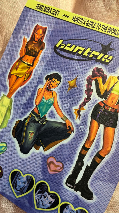 HUNTRIX Sticker Sheet (Pop Star Summer Mini-Collection)