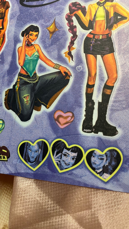 HUNTRIX Sticker Sheet (Pop Star Summer Mini-Collection)