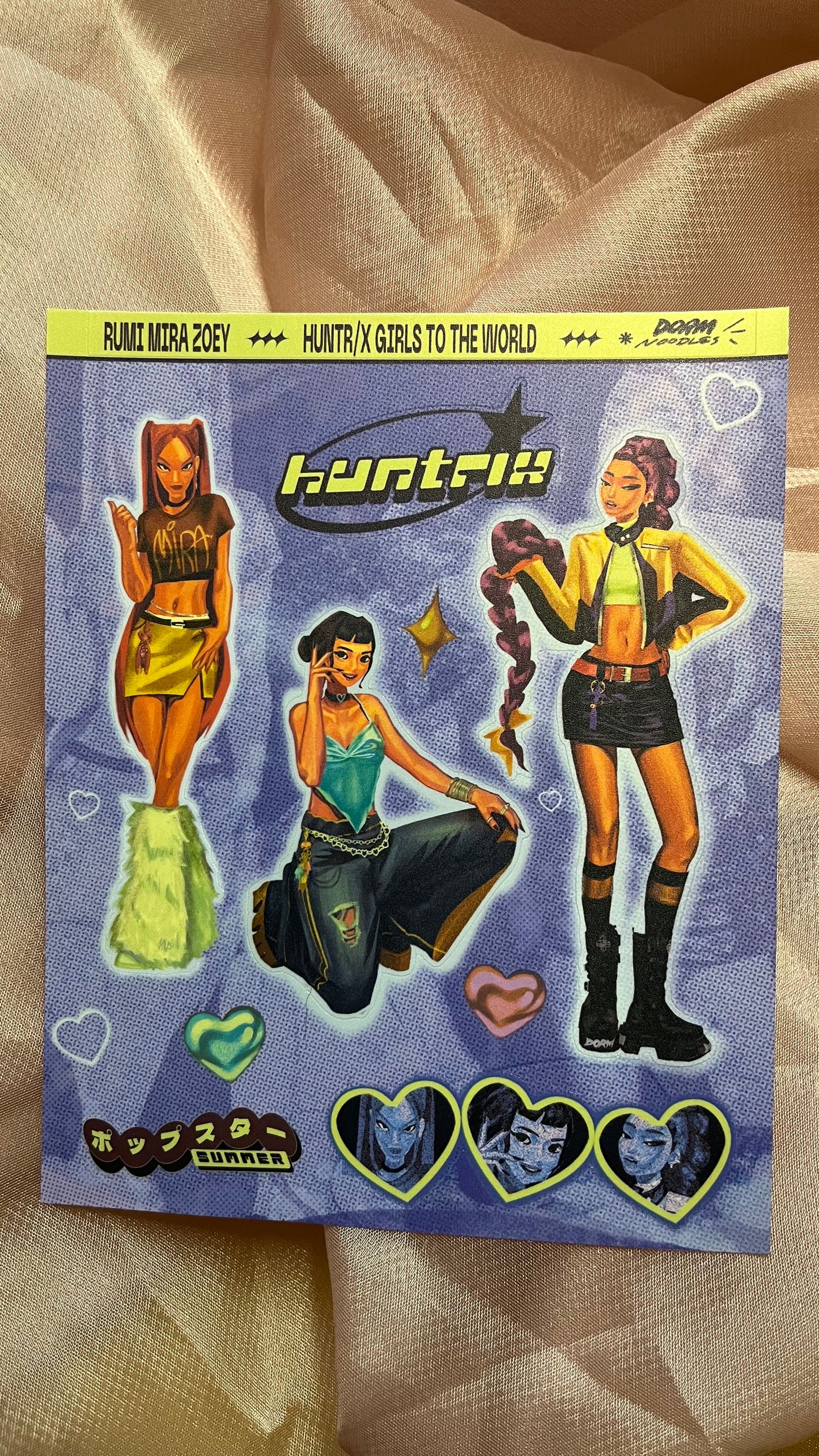HUNTRIX Sticker Sheet (Pop Star Summer Mini-Collection)