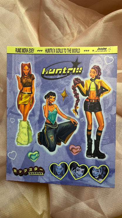 HUNTRIX Sticker Sheet (Pop Star Summer Mini-Collection)
